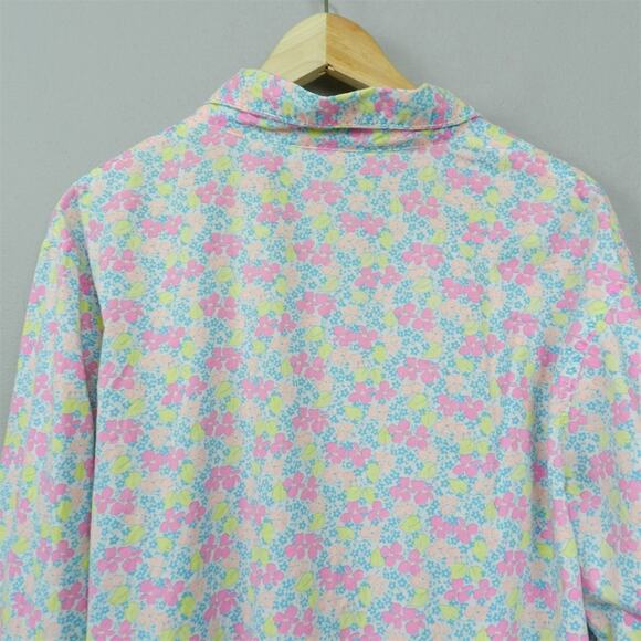 Victoria's Secret Womens Floral Pajama Top Multicolor Size XL‎ Button Up - Picture 14 of 15